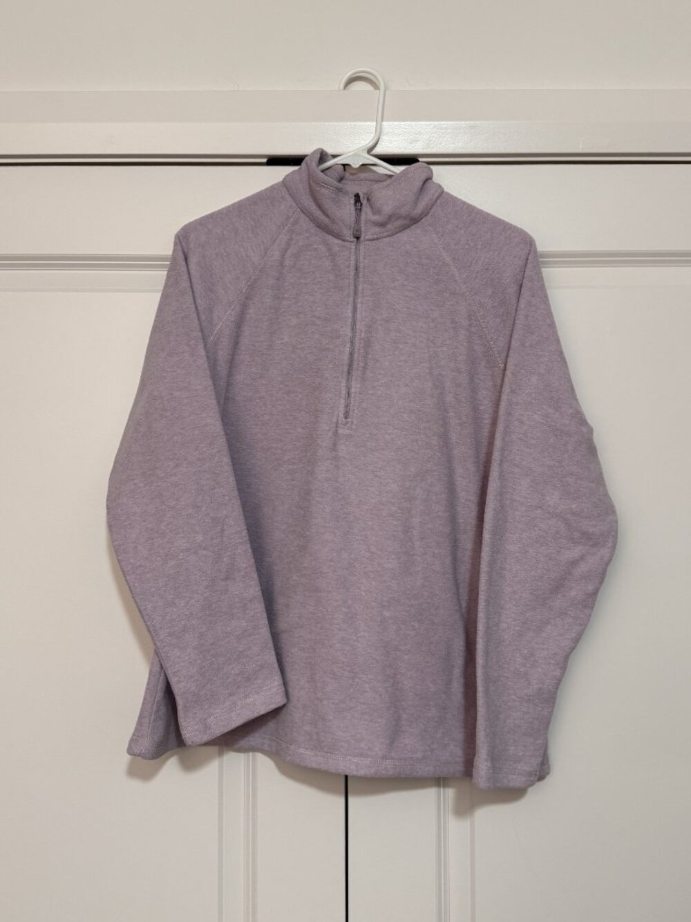Eddie Bauer Fleece 3/4 Zip Long Sleeve Shirt, Womens size Large